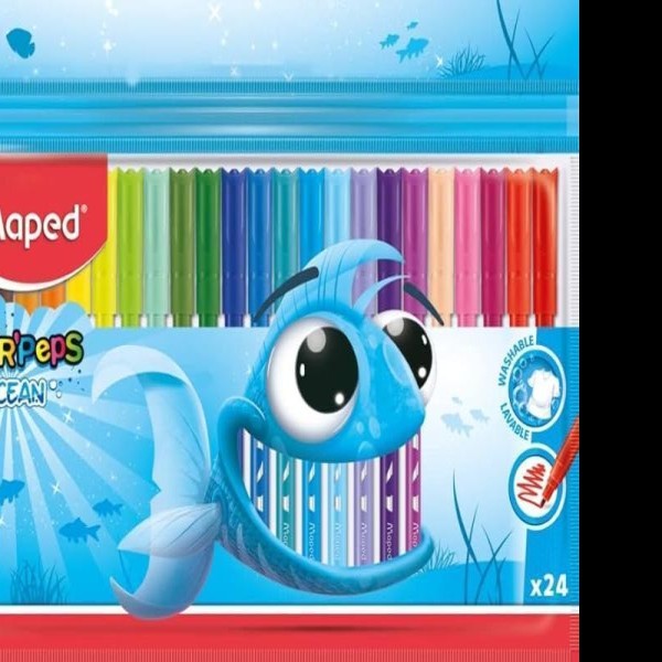 MARCADOR AGUA DELG. ESTUCHE C24PZAS COLOR PEPS MAPED